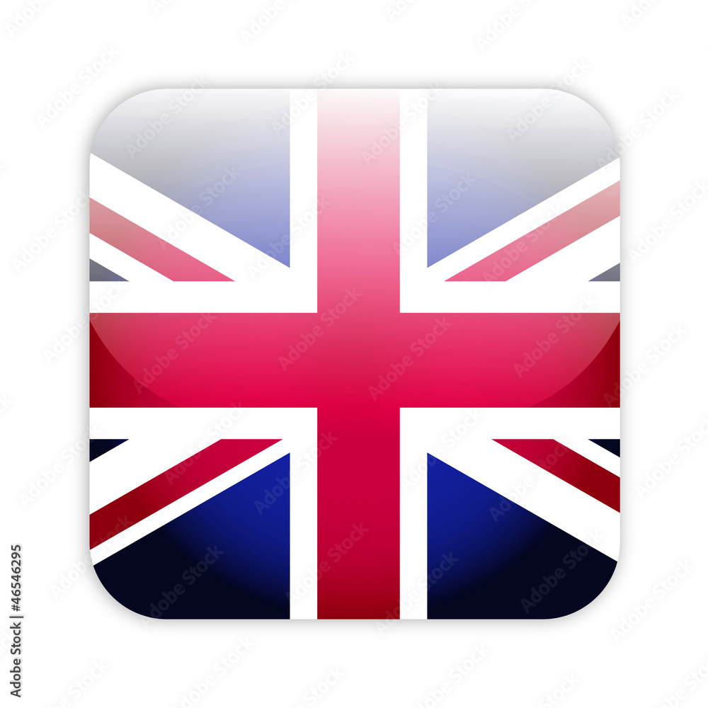 Obraz premium Great britain flag button