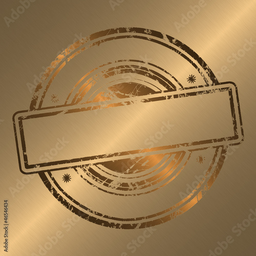 Abstract empty gold stamp with space for text, illustration