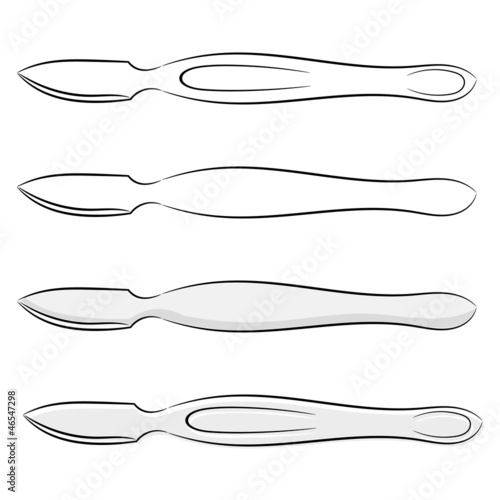 Cartoon medical scalpel. eps10