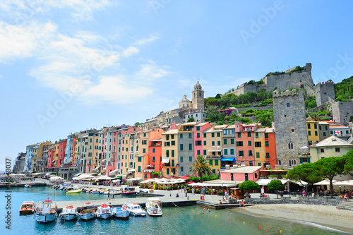 Porto Venere landscape with colorful houses