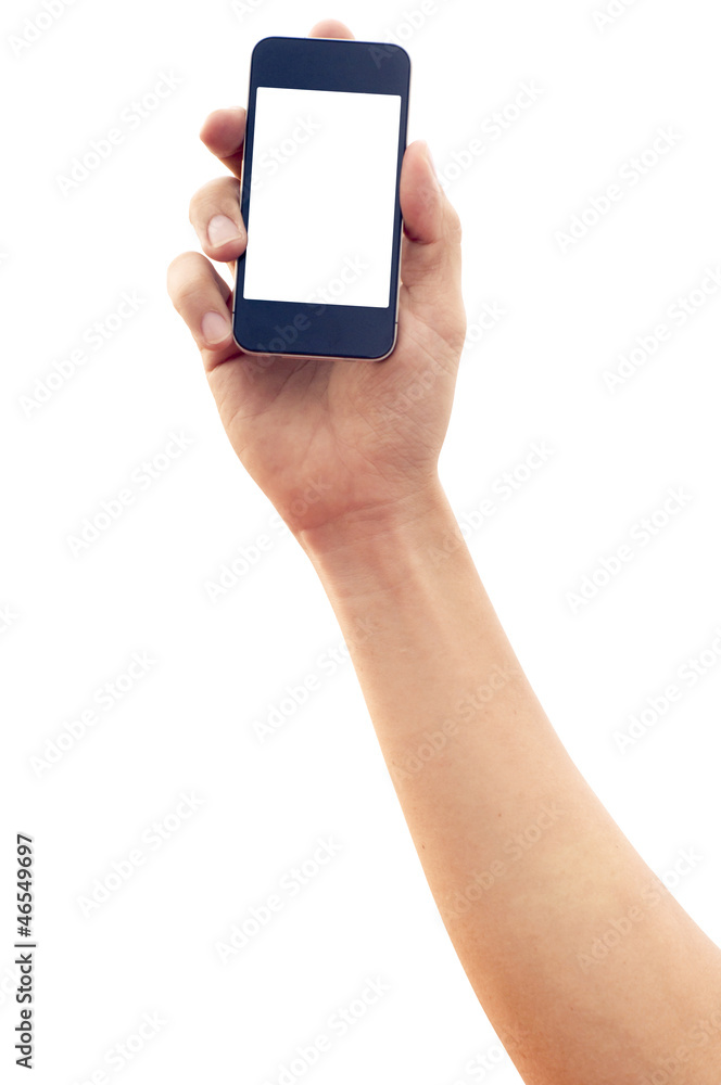 isolated hand holding smartphone or phone isolated hand holding smartphone or phone