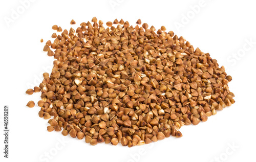 buckwheat on white background