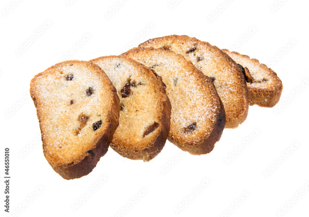 cookies on white background