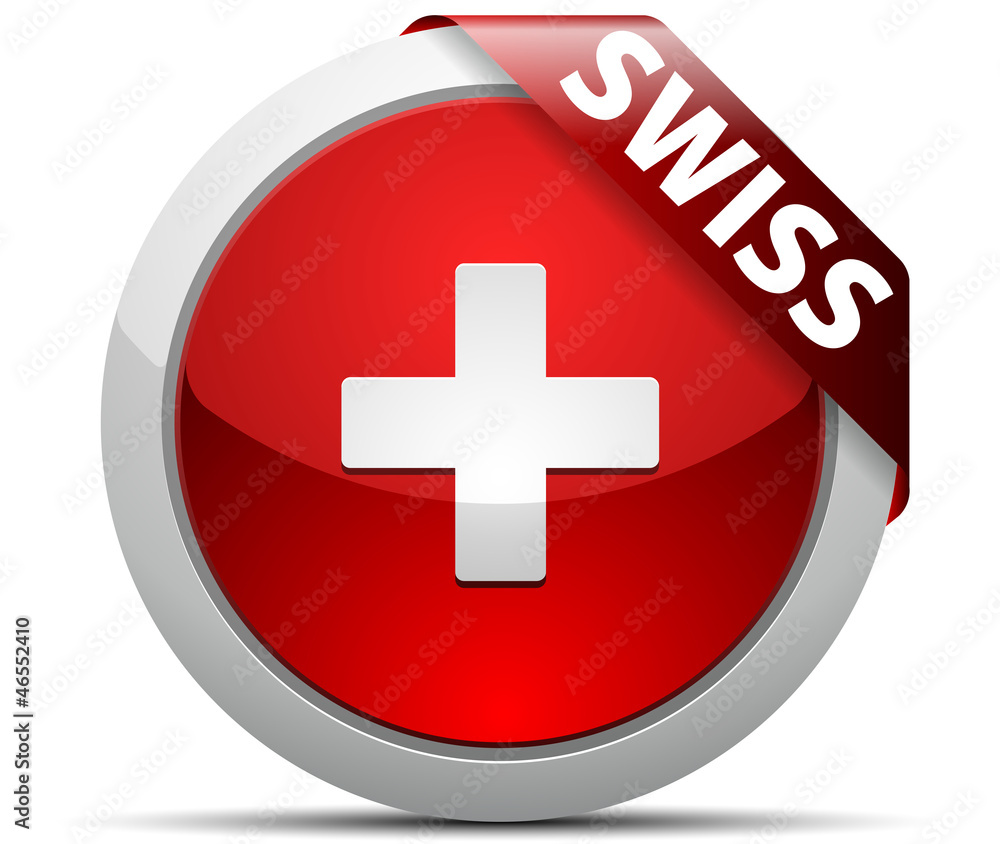Obraz premium Schweiz Button