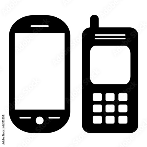 Vector cellphones set