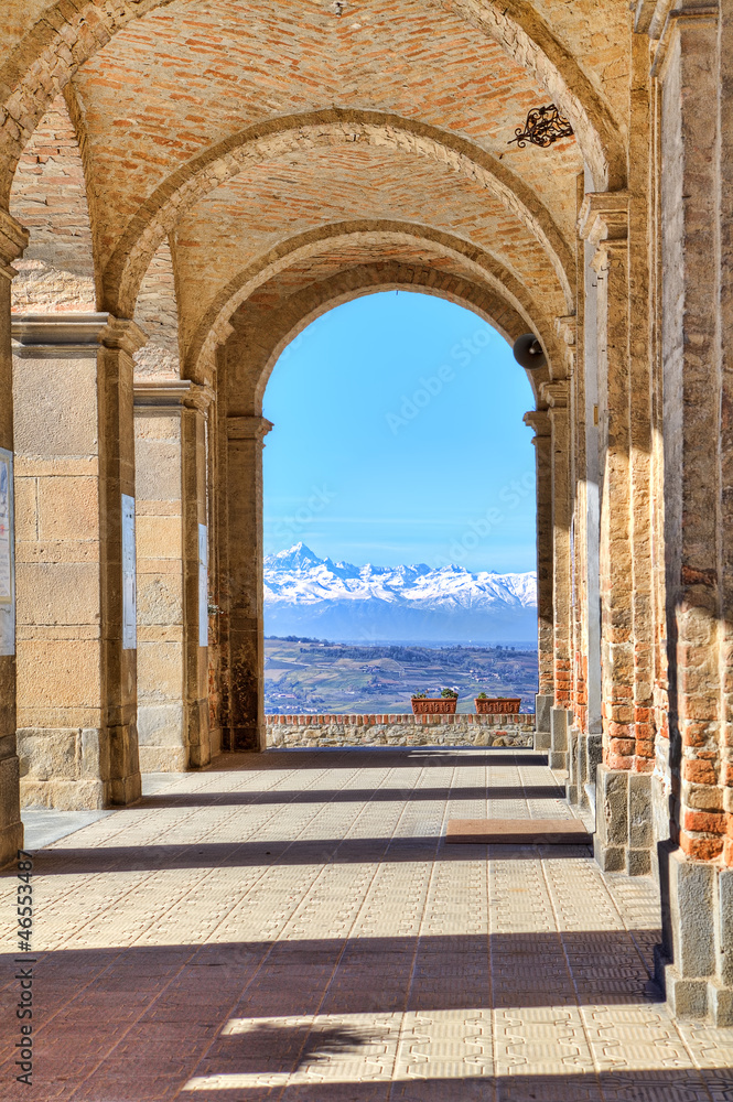 Fototapeta premium Ancient passage. Diano D'Alba, Italy.