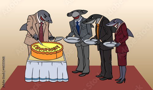 sharks and cake