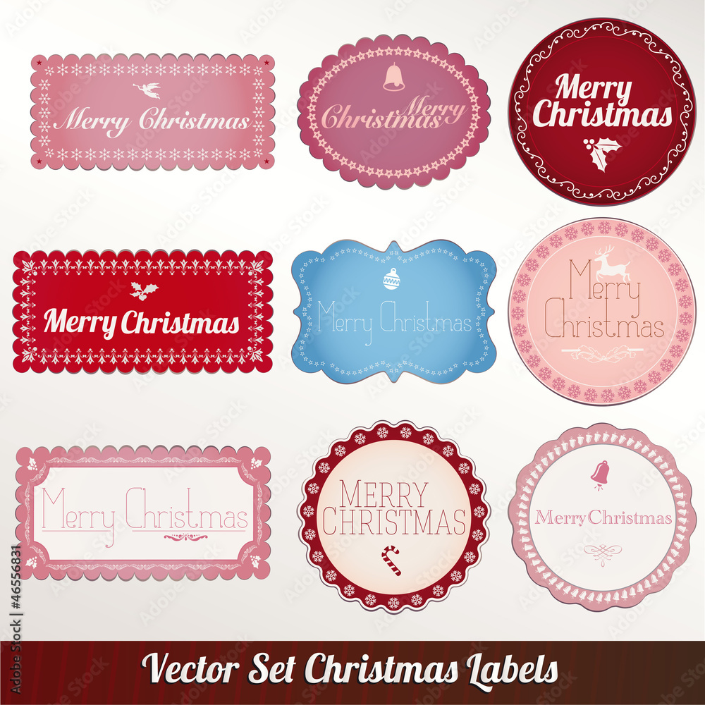 christmas frame set design. vector illustration