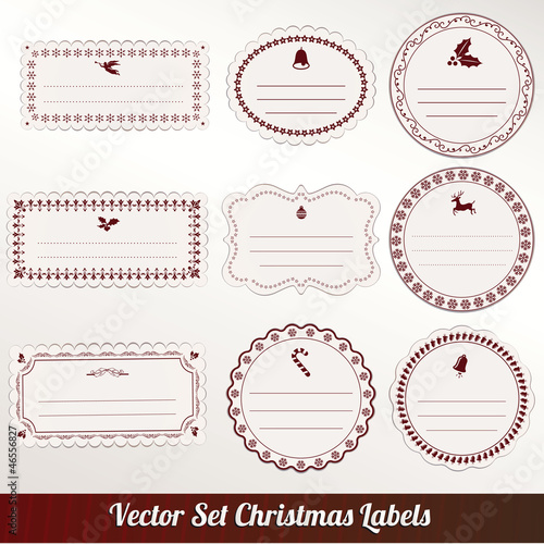 christmas frame set design. vector illustration photo