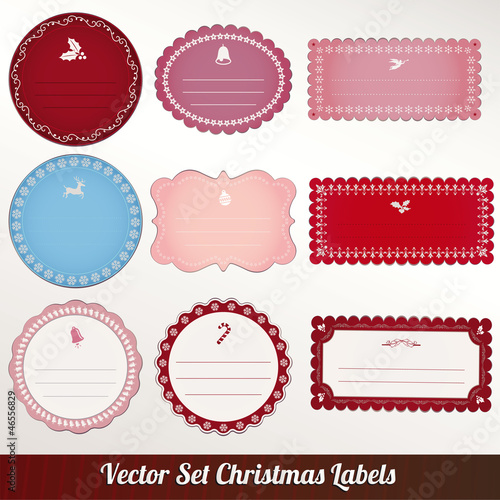 christmas frame set design. vector illustration