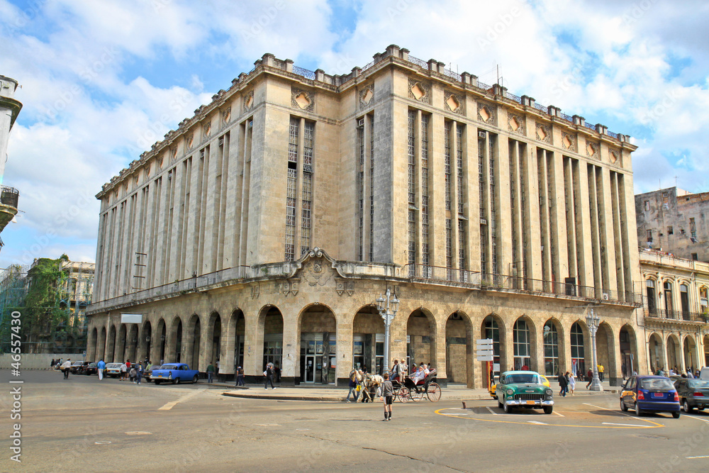 Famous  Theater and Cine Payret building in old Havana, Cuba