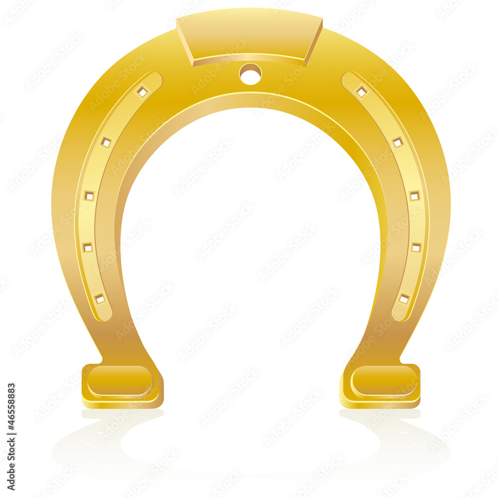gold horseshoe talisman charm vector illustration gold horseshoe talisman charm vector illustration