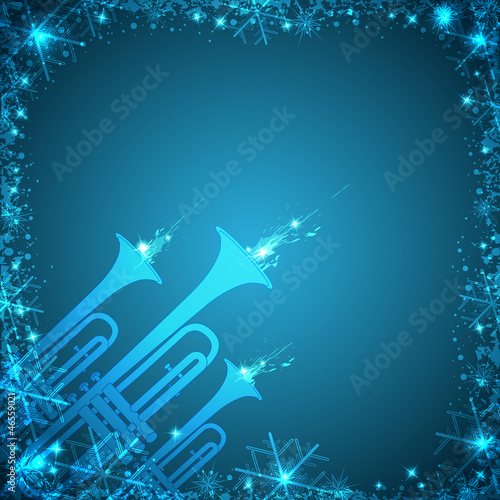 Blue Christmas card