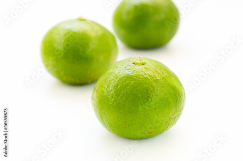 fresh lime isolated on white