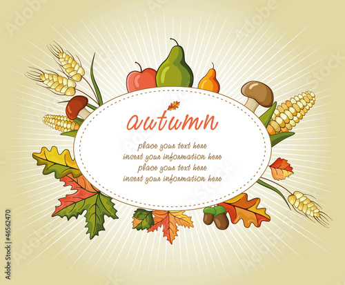autumn background illustration for happy thanksgiving day