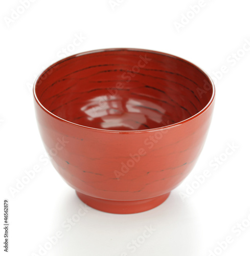 japanese urushi lacquered wooden bowl for miso soup photo