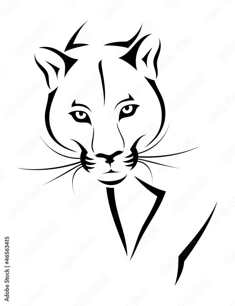 Obraz premium Cougar tattoo