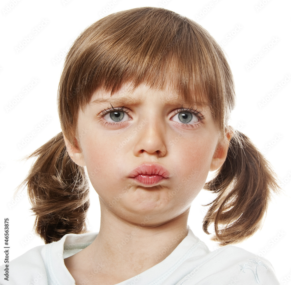 portrait of an angry little girl portrait of an angry little girl