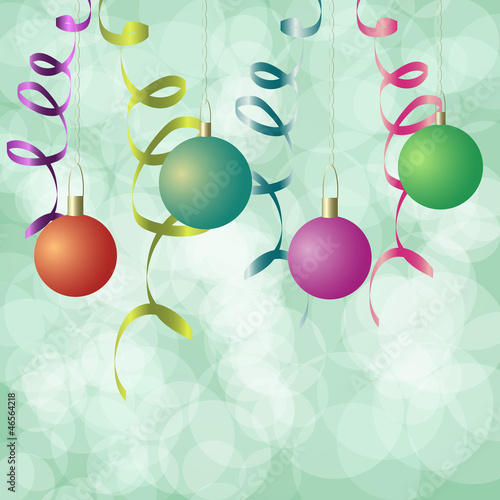 Wallpaper Mural New year toys and ribbons background Torontodigital.ca