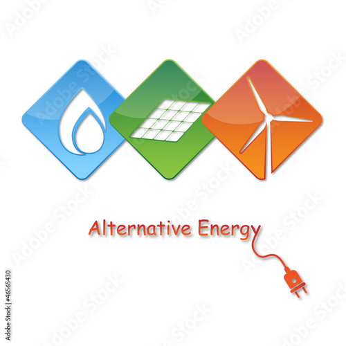 Alternative energy_on a white background