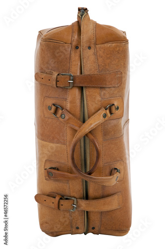 Old leather gripsack