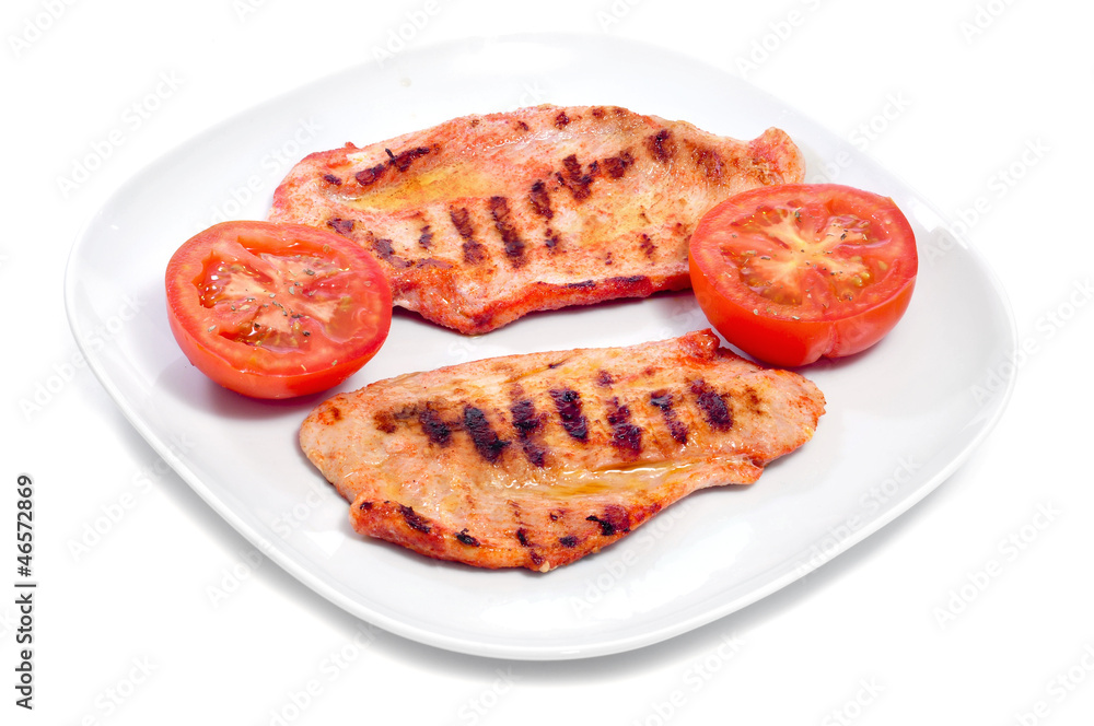 barbecued spiced chicken meat barbecued spiced chicken meat