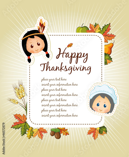 vector background on Thanksgiving
