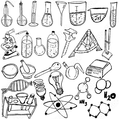 science icons sketch