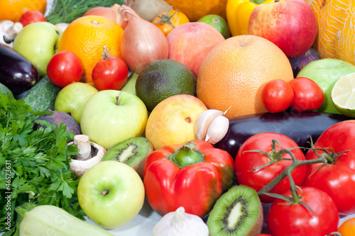 Assortment of exotic fruit