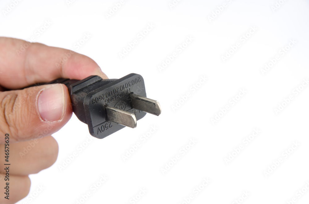 Obraz premium Electrical plug on white