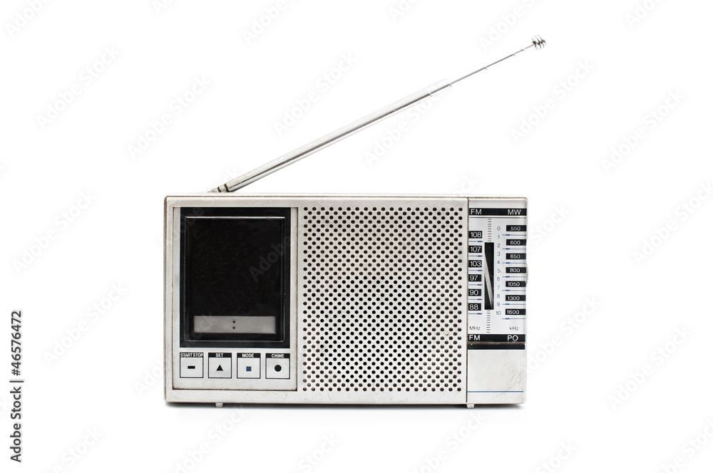 Obraz premium Aluminum antique radio
