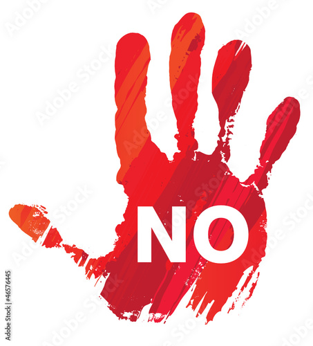 activisme : main rouge - NO