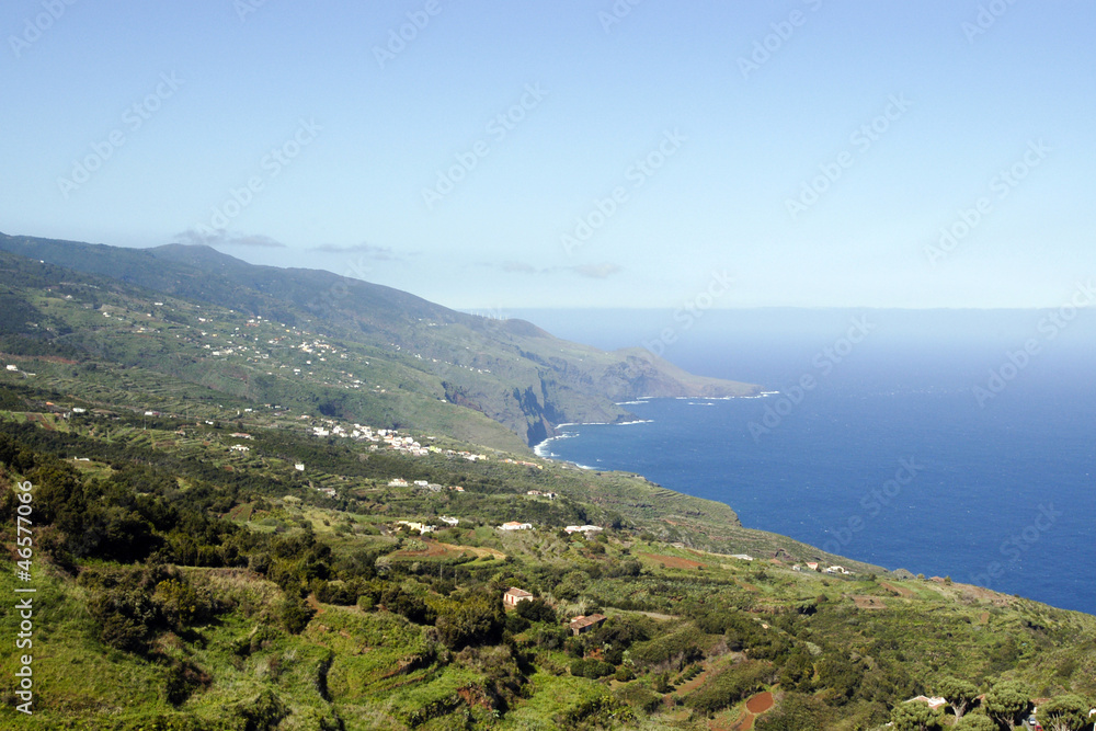 Beautiful coast line of La Palma