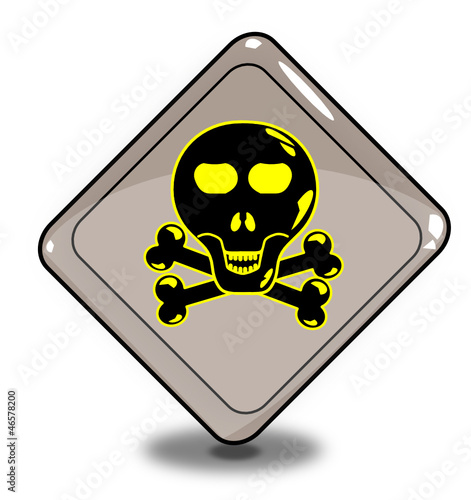 skull danger sign vector