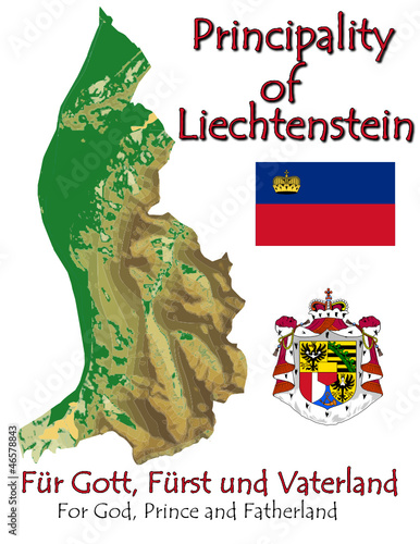 Liechtenstein Europe national emblem map symbol motto