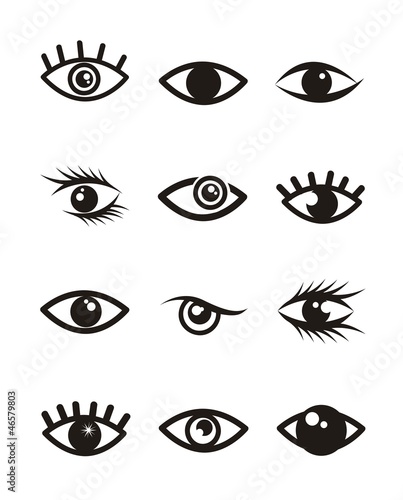 Fototapeta Naklejka Na Ścianę i Meble -  eyes icons