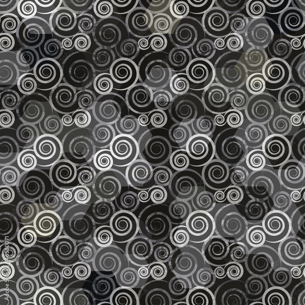black spiral pattern