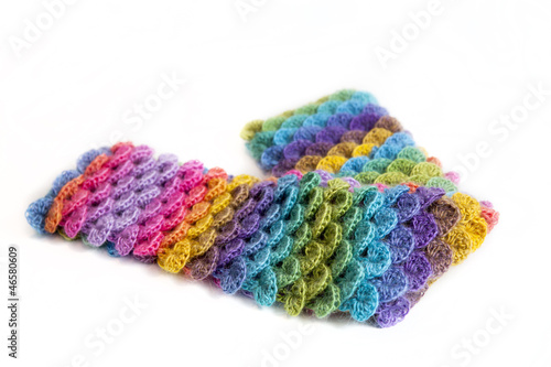 crocheted scarf
