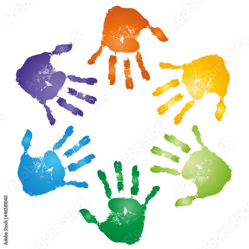 High resolution conceptual painted hands