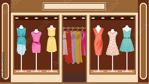 Boutique. Women's clothing shop