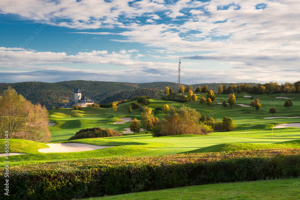 The golf course in Karlstejn in Czech Republic