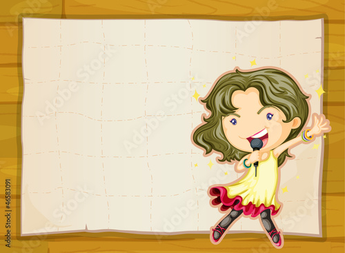 paper sheet and girl