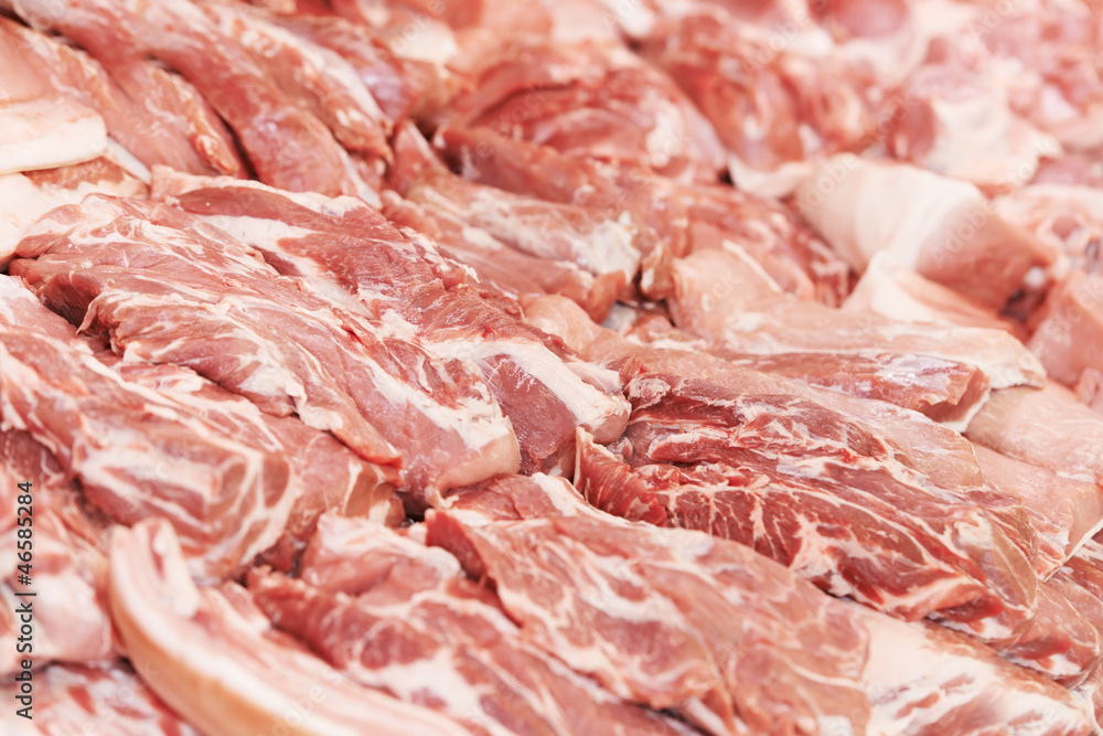 Heap of fresh raw meat food Heap of fresh raw meat food