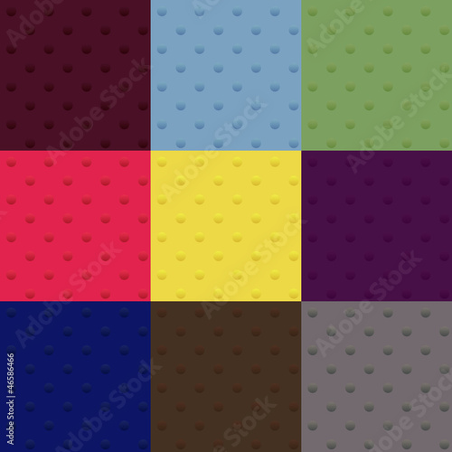 set of seamless polka dot patterns