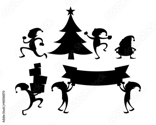 Elf silhouette set
