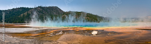 Grand Prismatic spring, panorma - Parc de Yellowstone, USA