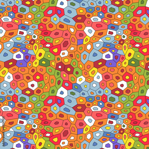 Colorful abstract mosaic seamless pattern, vector