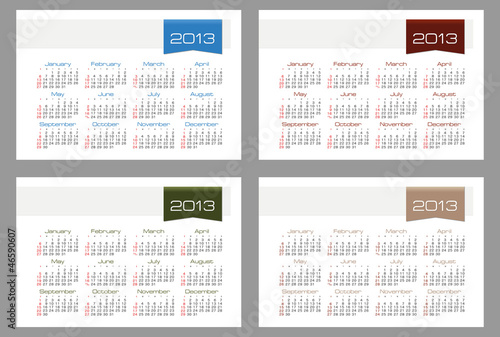 calendar 2013 set