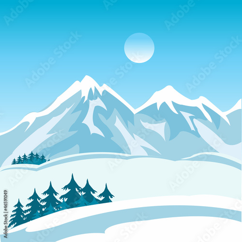 Winter in mountain