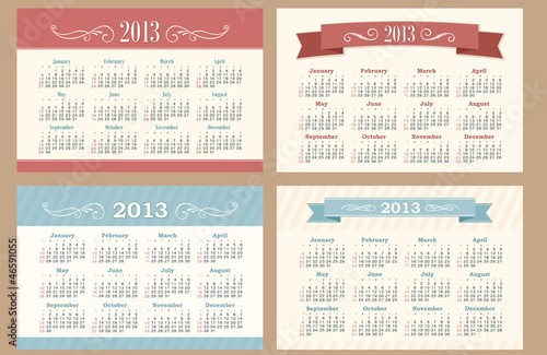 calendar 2013 set